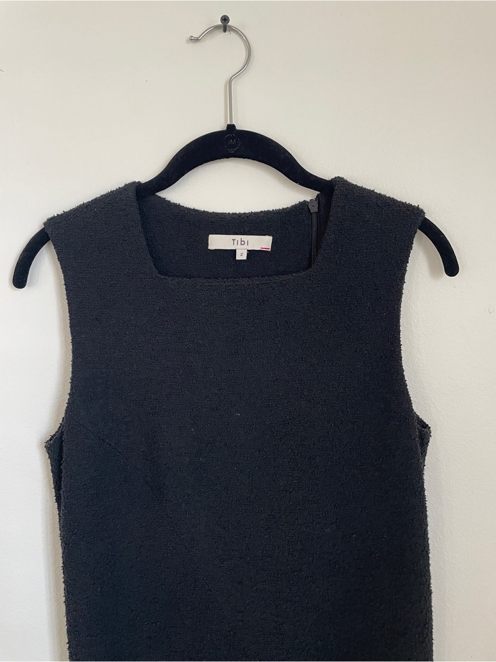 Tibi Boucle Knit Sculpted Dress, Black, 2 - Picture 4 of 8